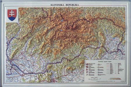 geografická mapa slovenska Reliéfna mapa SR 1:500 000   Slovensko   dobraMapa.sk geografická mapa slovenska