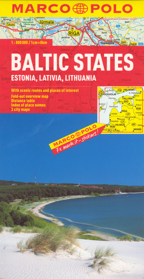 Baltské štáty 1:800 000 (Litva, Lotyšsko, Estónsko)