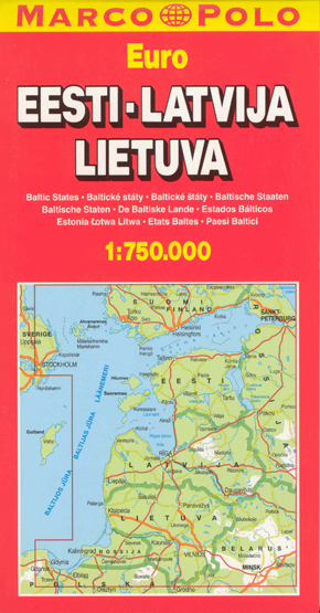 Baltské štáty 1:750 000 (Litva, Lotyšsko, Estónsko)