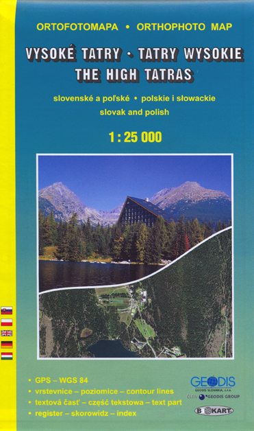 Vysoké Tatry 1:25 000 - ortofotomapa - SK, GB, PL