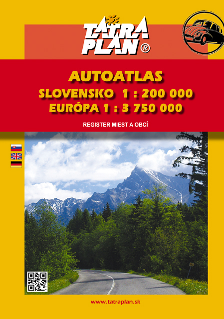 Autoatlas Slovenska 1:200 000, Európa 1:3,75 mil.