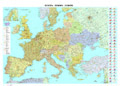 Európa cestná 1:3,75 mil., 122 x 86 cm, lamino, lišta