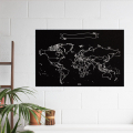 Svet, popisovateľná mapa kriedami, XL, 90x60cm