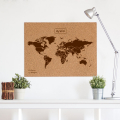 Svet, korková mapa XL, 90x60cm, hnedá