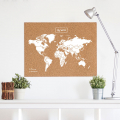 Svet, korková mapa XL, 90x60cm, biela
