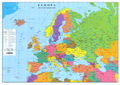 Európa politická 1:24 mil., 42 x 30 cm, lamino A3
